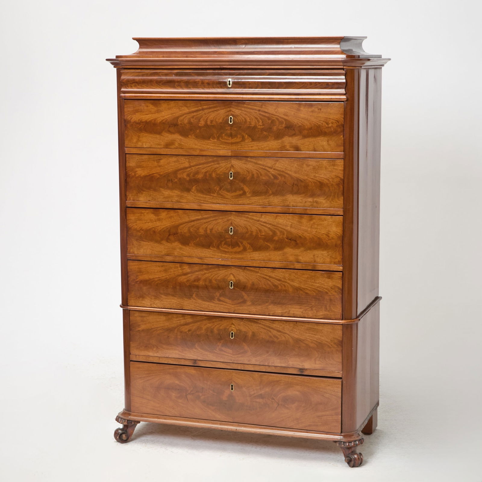 Empire Mahogany Tall Chest of Drawers (1 of 6)