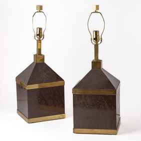 Pair of Metal Lamps