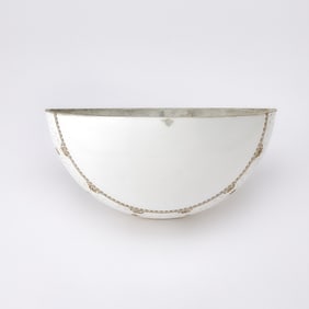 E. Capon for Sèvres Porcelain 'Rosaces' Pattern Wall Sconce