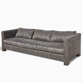 Custom Sofa Upholstered in a Schumacher Frank Lloyd Wright fabric