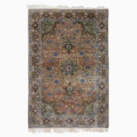 Wool and Silk Isfahan Carpet