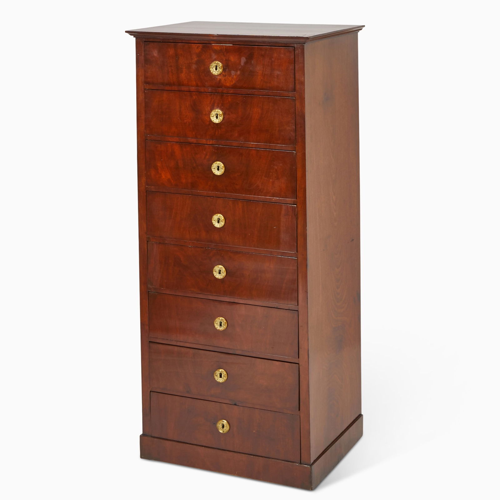Baltic Neoclassical Mahogany Tall Chest of Drawers (1 of 2)