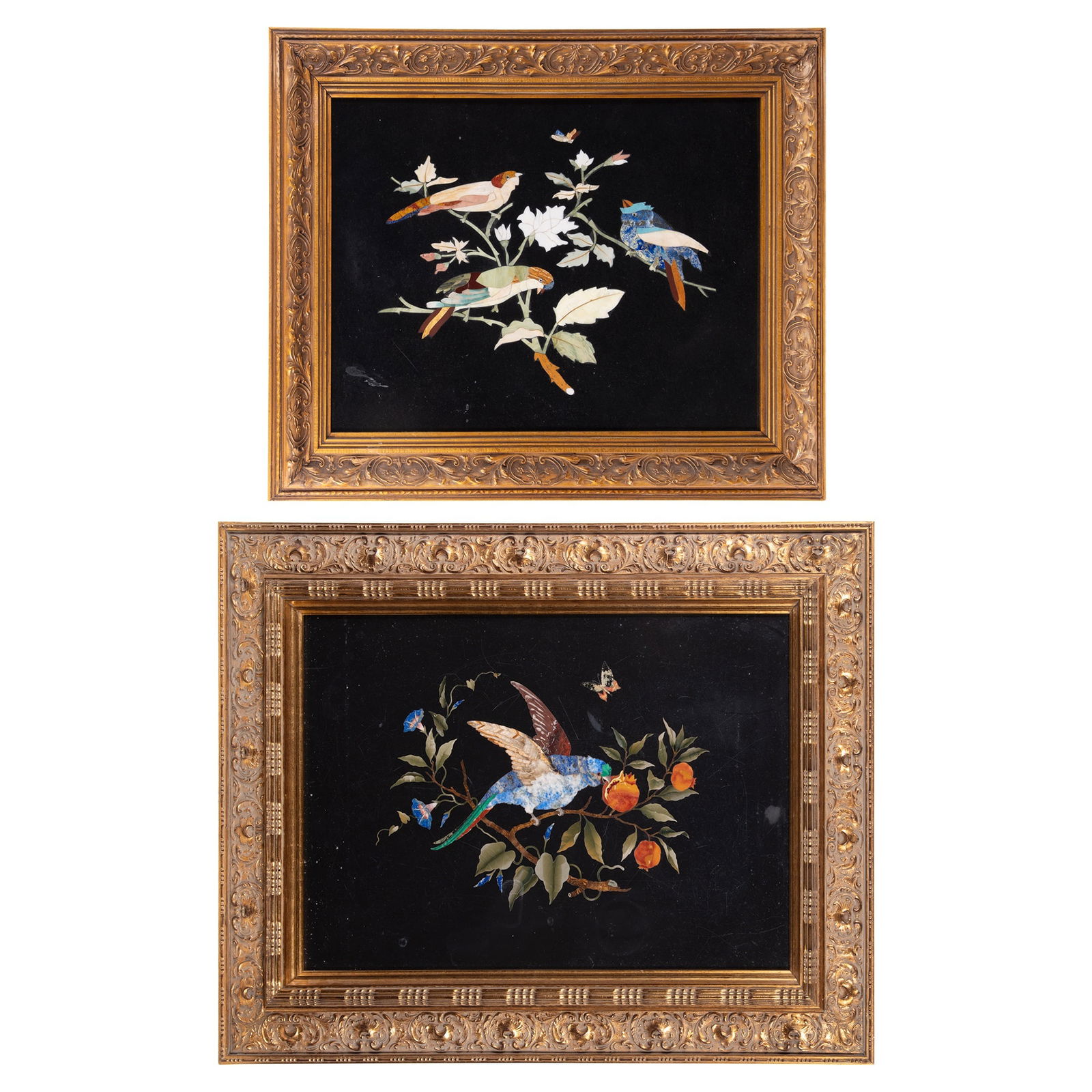 Two Italian Framed Pietra Dura Plaques (1 of 1)