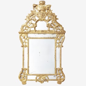 Régence Giltwood Border Glass Mirror