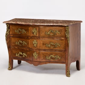 Louis XV Ormolu-Mounted Kingwood Parquetry Commode