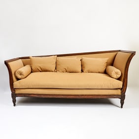 Late Louis XVI Upholstered Mahogany Sofa