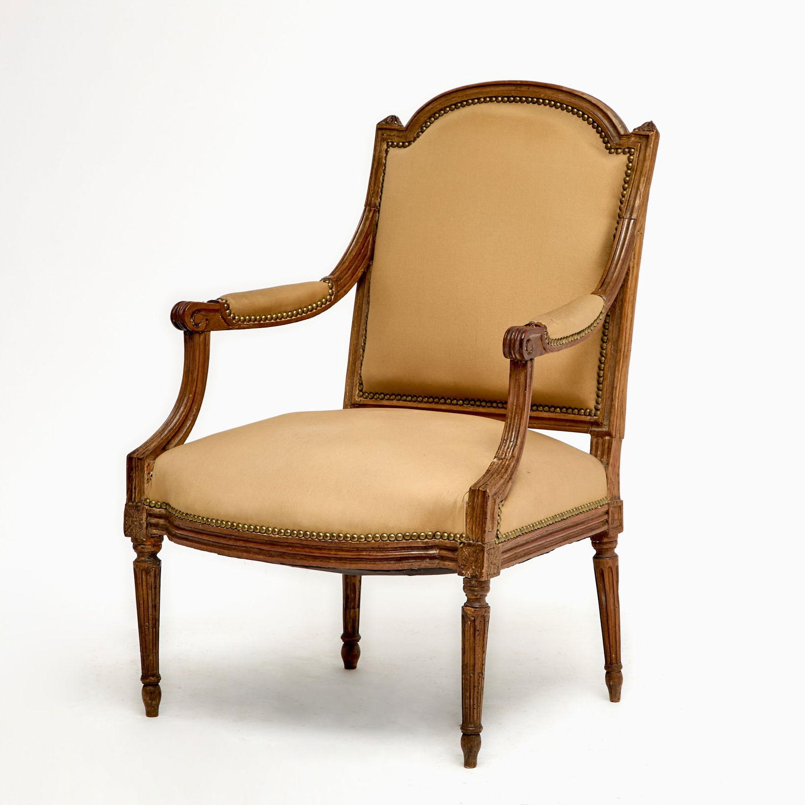 Louis XVI Upholstered Walnut Fauteuil (1 of 1)