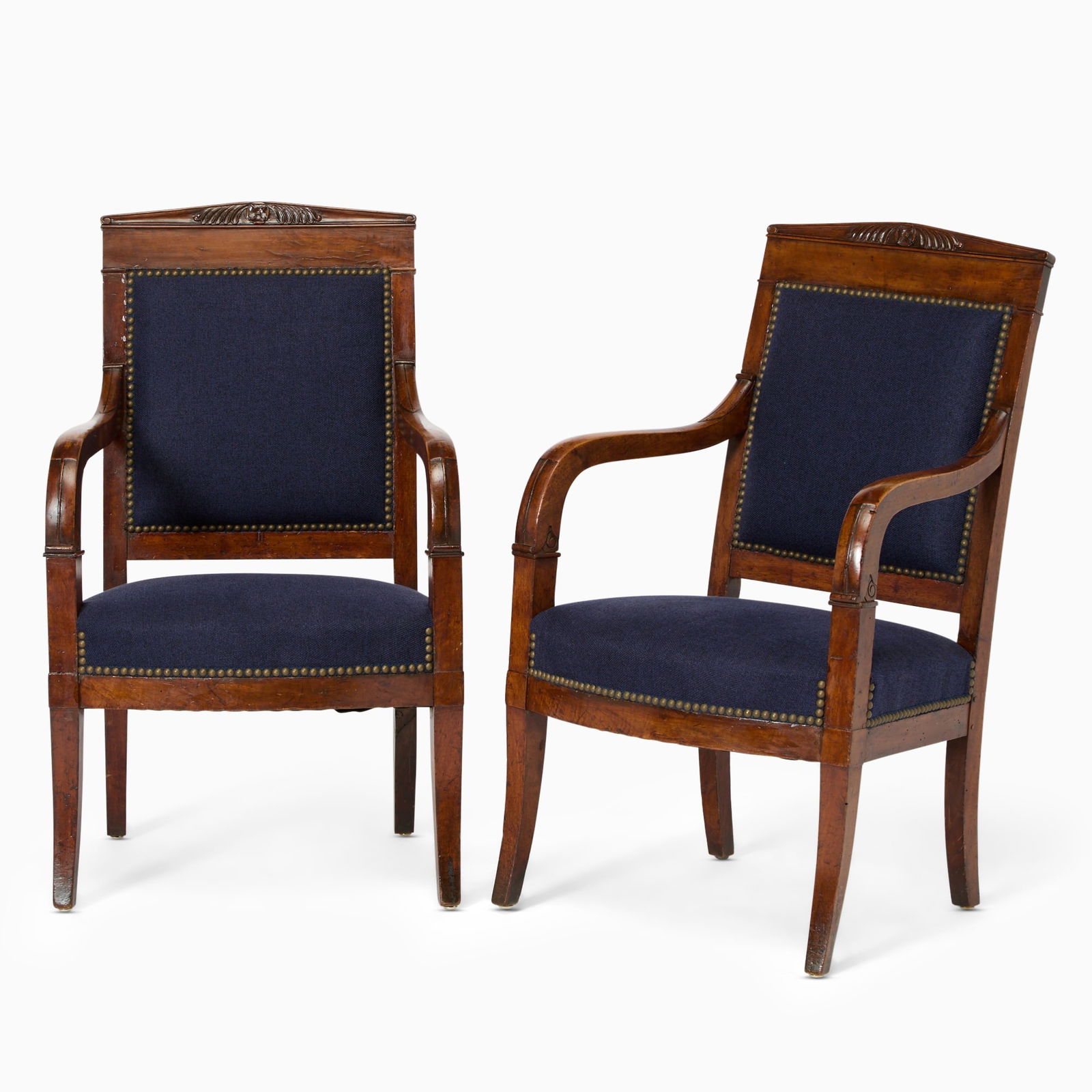 Pair of Louis Philippe Mahogany Fauiteuils (1 of 2)