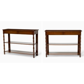 Pair of Charles X Mahogany Side Tables