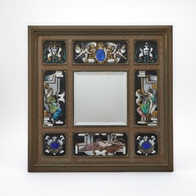 Limoges Enamel Table Mirror