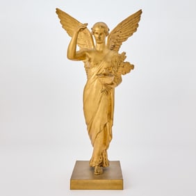 French WWI Gilt-Bronze Figure of Peace, After RAYMOND LEON RIVOIRE