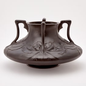 Art Nouveau Patinated Metal Vase
