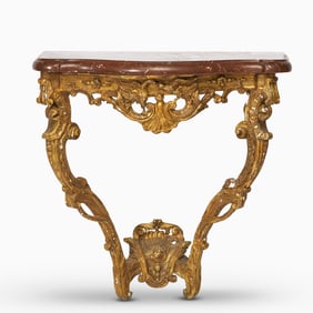 Louis XV Carved Giltwood Console Table