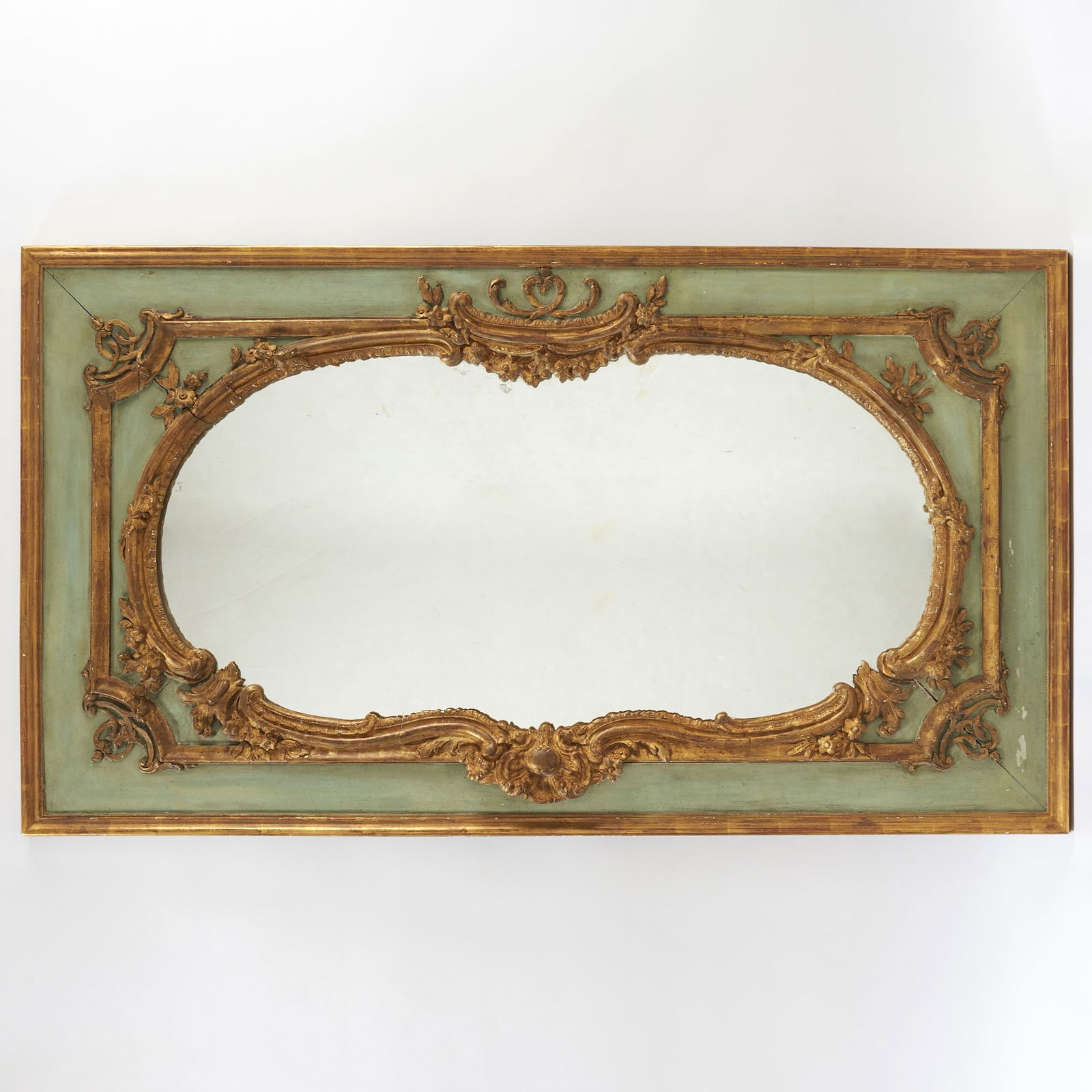 Louis XV Provincial Carved and Painted Wood Panel Frame: Mid-18th century Height 35 inches (88.9 cm), width 62 inches (157.4 cm).