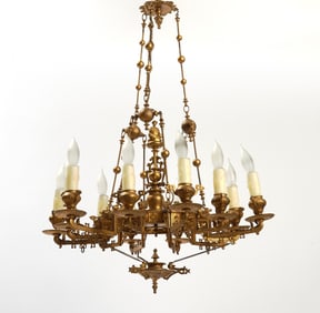 Napoleon III Gilt Bronze Chandelier