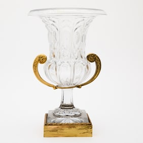 French Gilt-Bronze Mounted Cut-Glass Vase