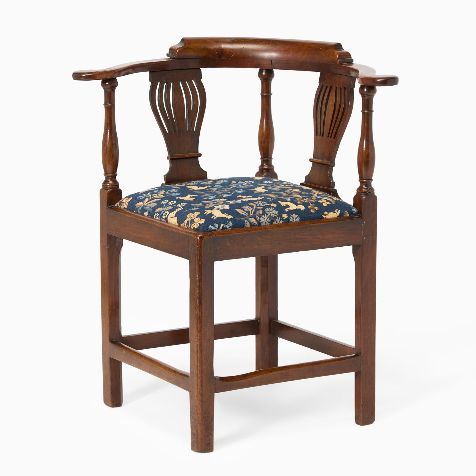 George II Walnut Corner Chair (1 of 4)