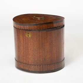 George II Feather Banded and Parquetry Inlaid Mahogany Box