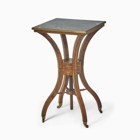 Regency Brass Inlaid Rosewood Side Table