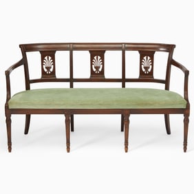 George III Style Mahogany Hall Bench