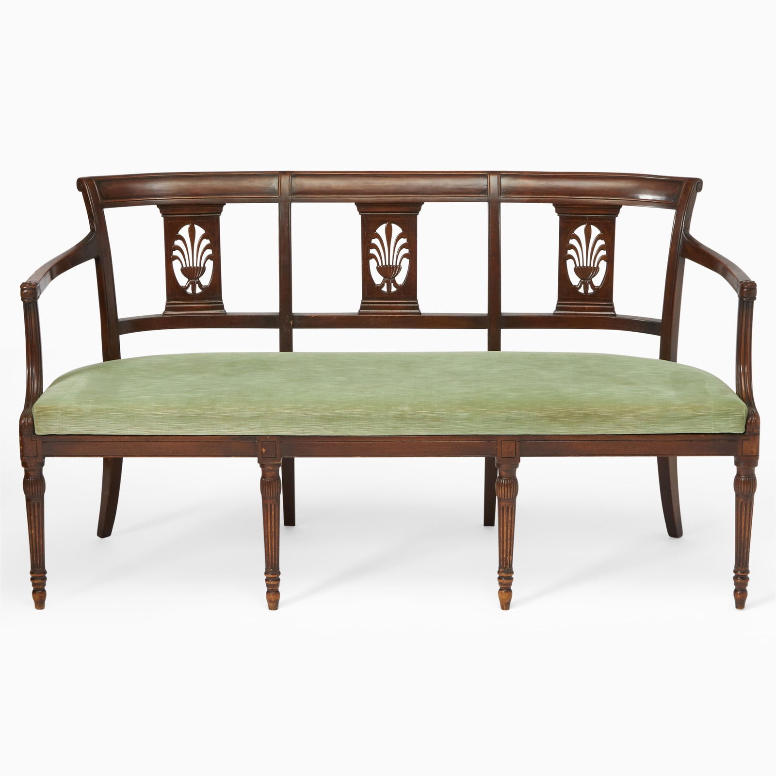 George III Style Mahogany Hall Bench (1 of 3)
