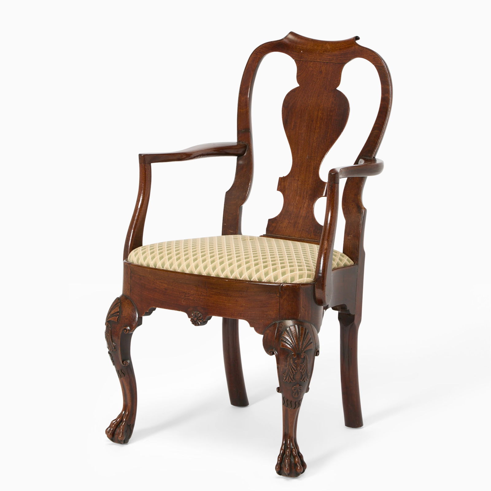 George II Mahogany Open Armchair (1 of 6)
