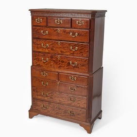 George III Mahogany Chest on Chest