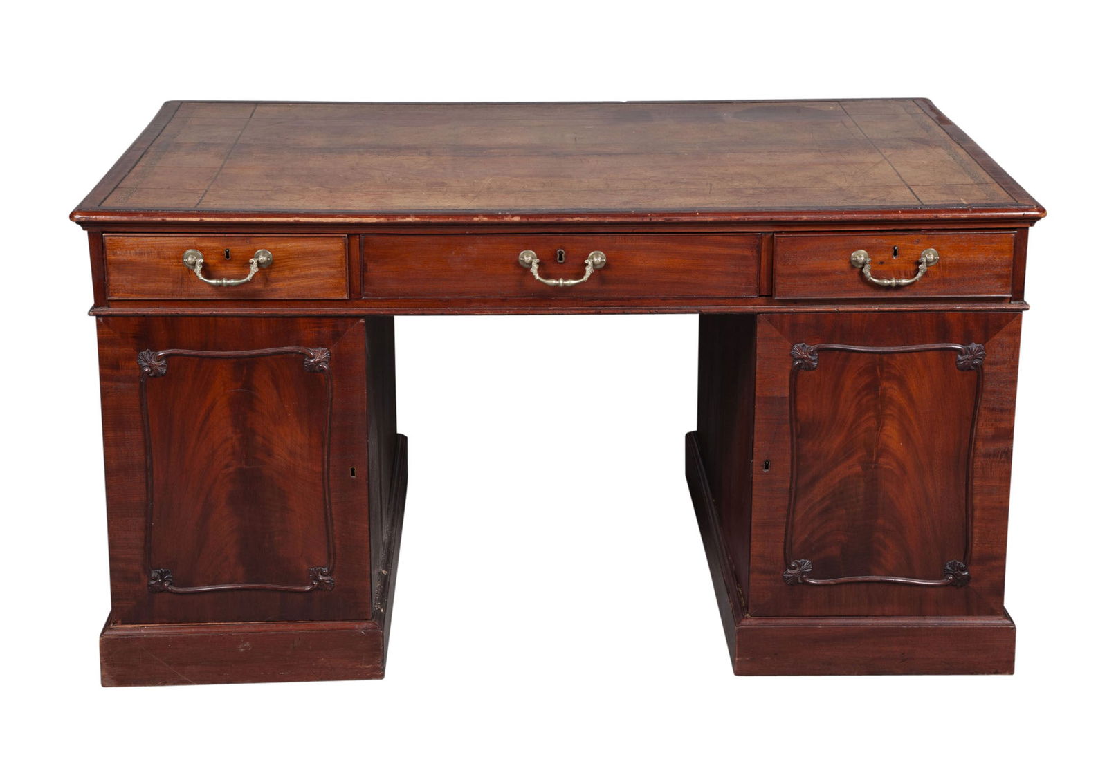 George III Mahogany Pedestal Desk Circa 1760 (1 of 9)