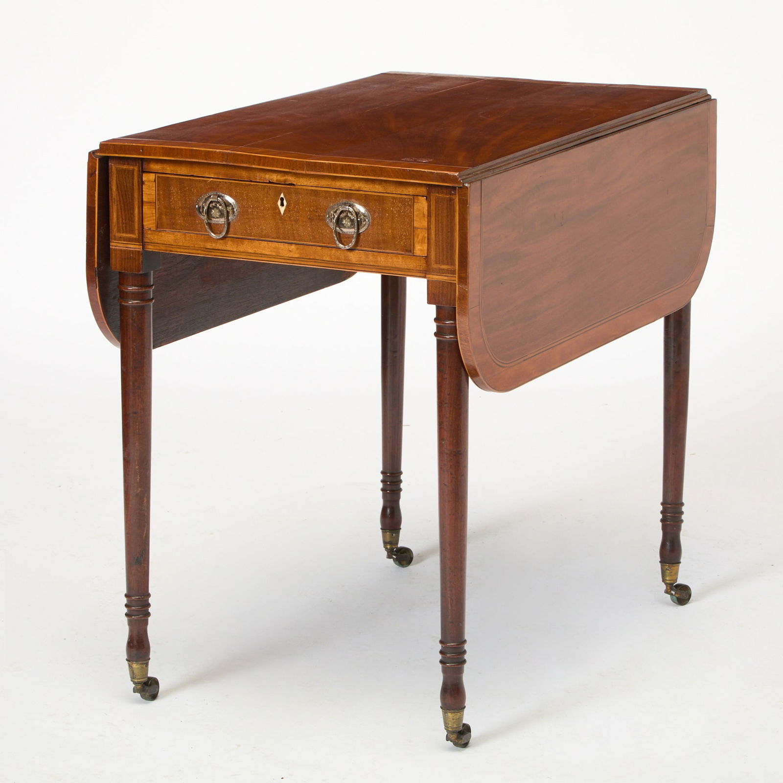 George III Satinwood Inlaid Mahogany Pembroke Table (1 of 6)