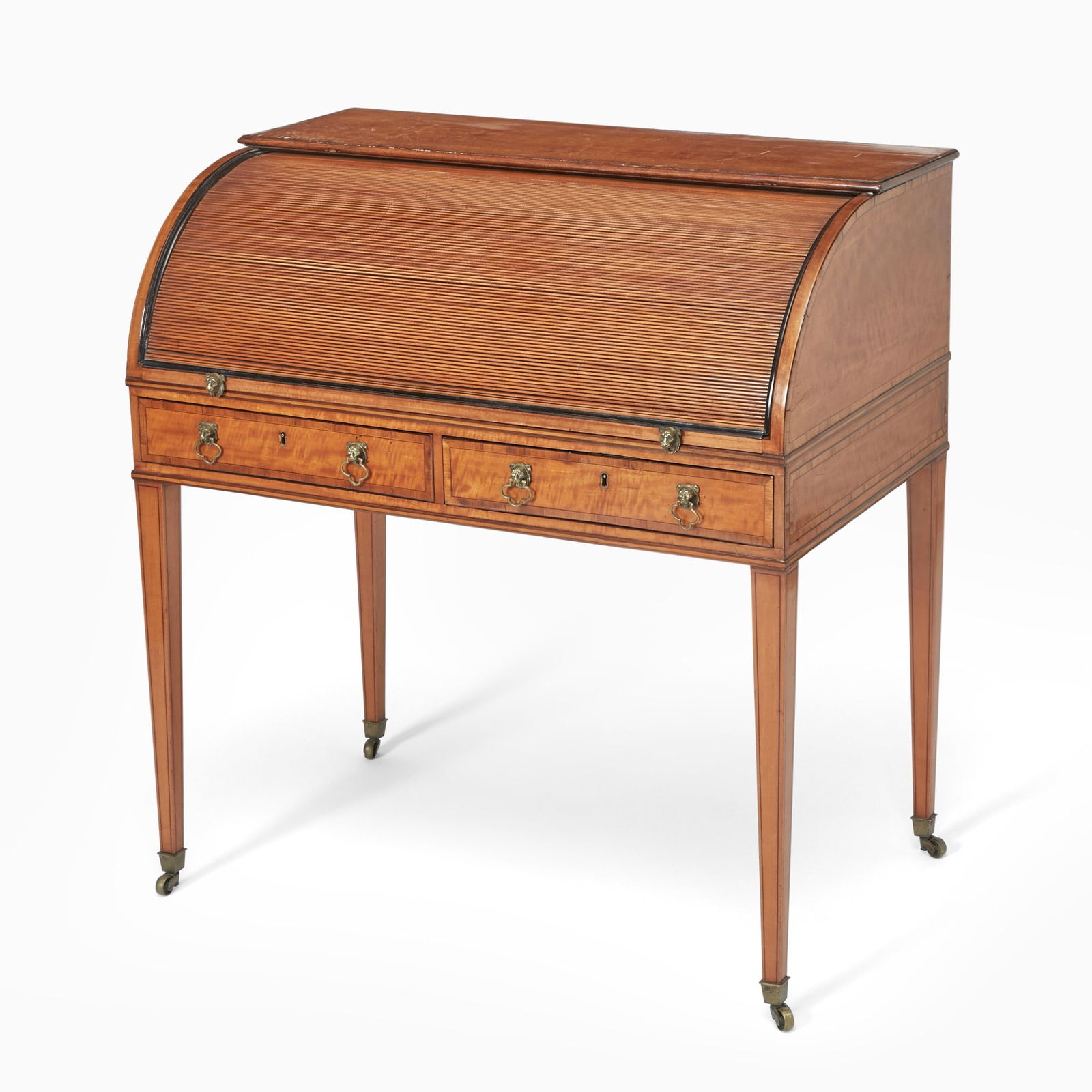 George III Satinwood Roll Top Desk (1 of 5)