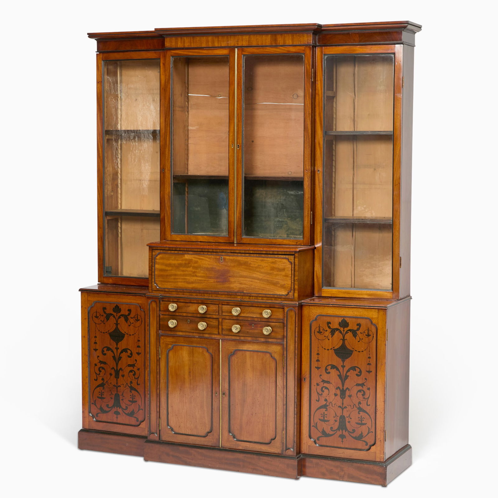 William IV Part-Ebonized Mahogany Bureau Bookcase (1 of 5)