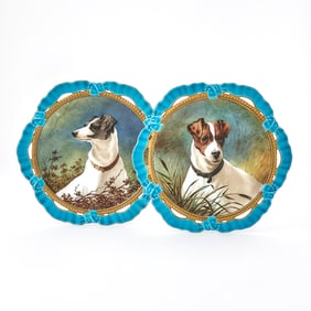 Pair of Victorian Porcelain Cabinet Plates