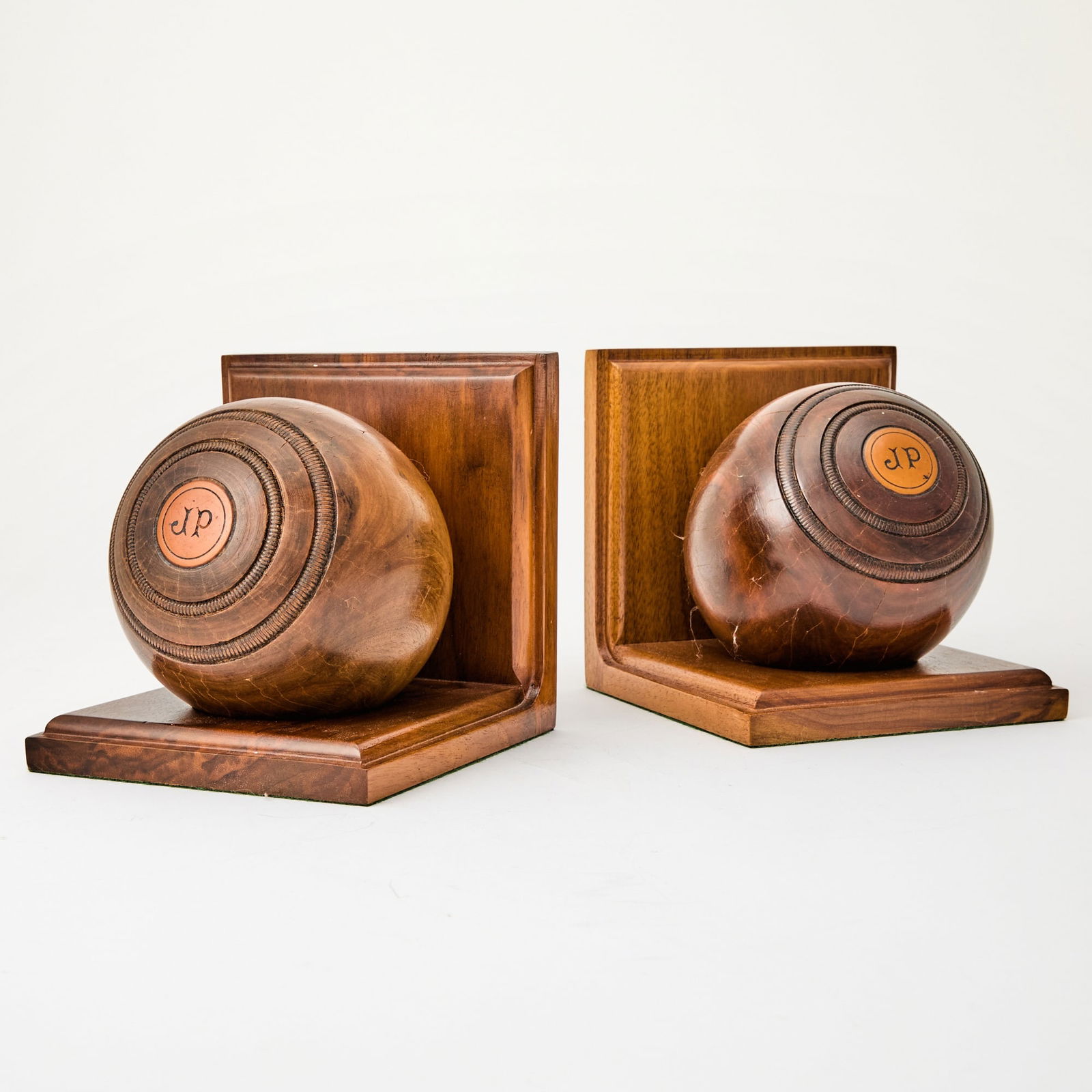 Pair of Lignum Vitae Lawn Balls (1 of 4)