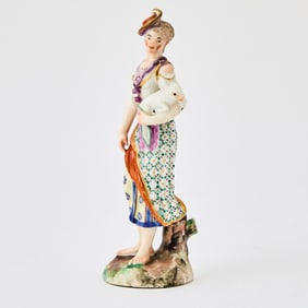 Niderviller Porcelain Figure of a Shepherdess