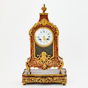 French Gilt-Bronze Mounted Tortoise Shell-Veneered Boulle Bracket Clock