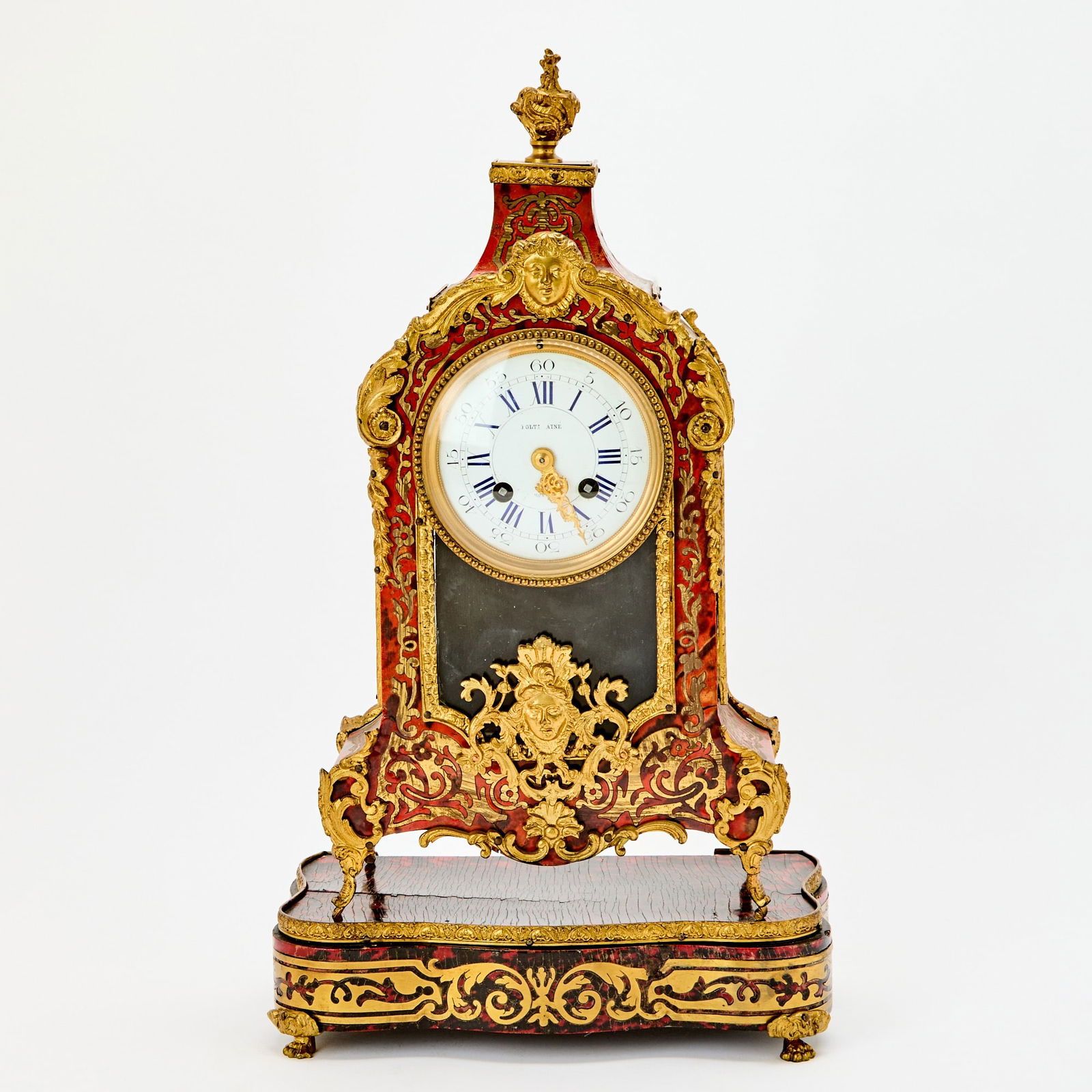 French Gilt-Bronze Mounted Tortoise Shell-Veneered Boulle Bracket Clock (1 of 6)