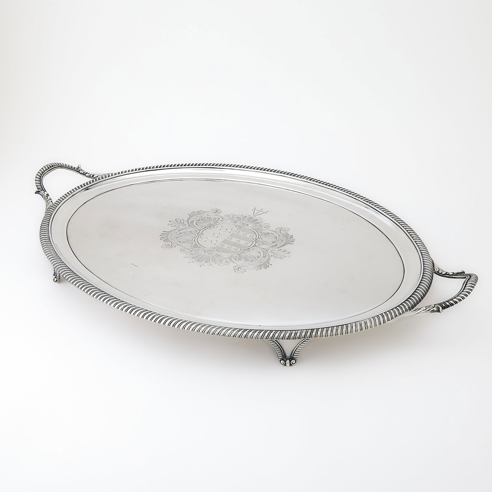 George III Sterling Silver Two Handled Tray (1 of 4)