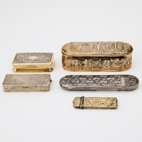 Group of Continental Silver Boxes