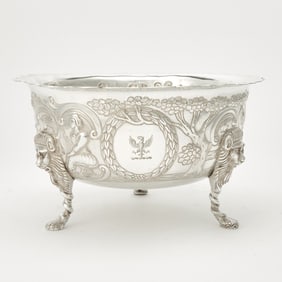 Irish Victorian Sterling Silver Footed Bowl