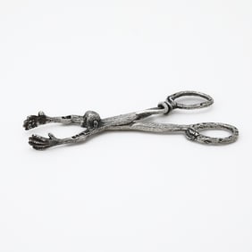 Victorian Sterling Silver Novelty Monkey-Form Sugar Tongs