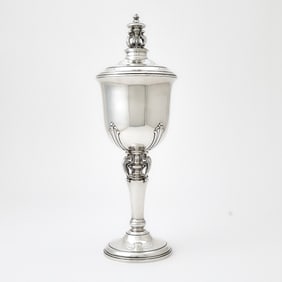 George V Sterling Silver Covered Steeple Cup