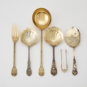 Group of French Silver Serving Pieces