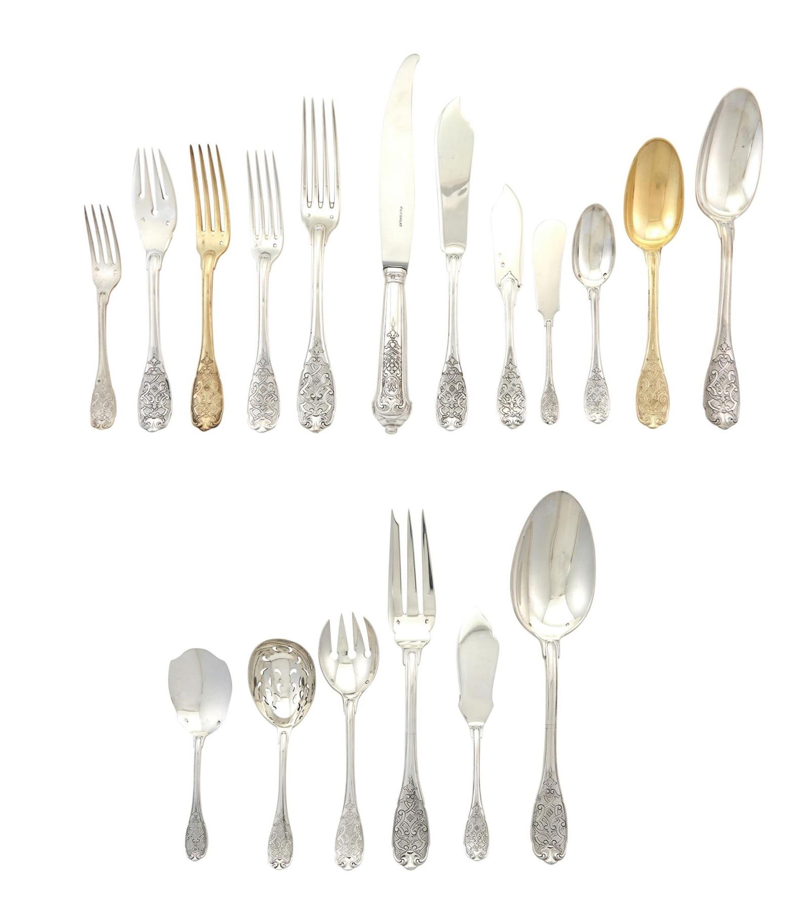 Puiforcat Sterling Silver "Elysee" Pattern Flatware Service (1 of 4)