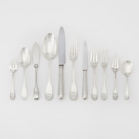 French Silver Partial Flatware Service