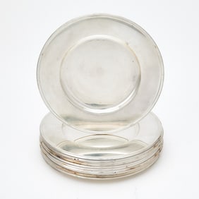 Norwegian Horse Racing Interest: Set of Twelve Norwegian Silver Chargers