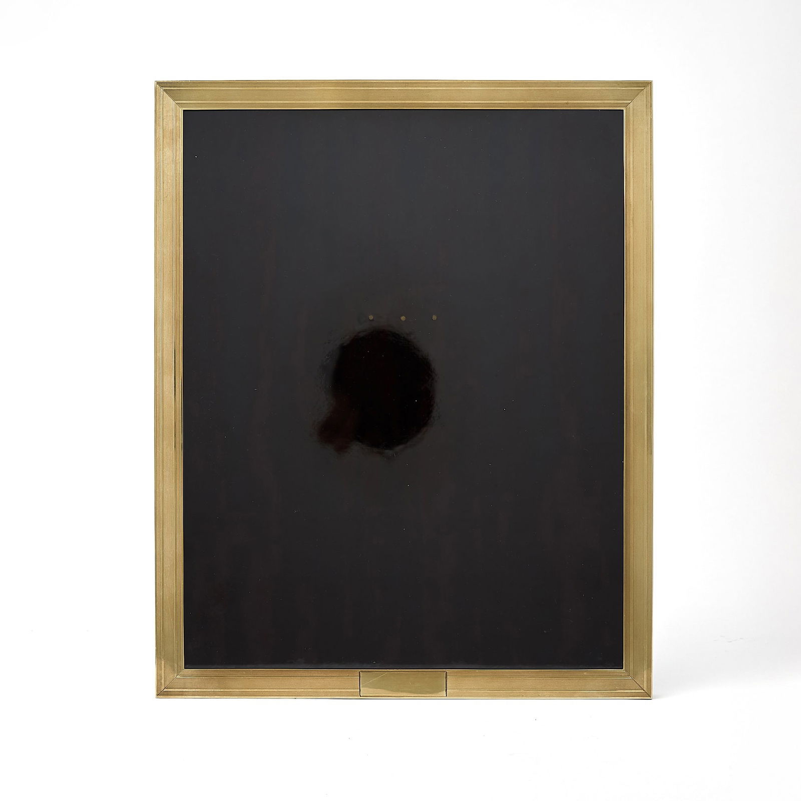 Cartier 14 Karat Gold Large Photograph Frame: In the Art Deco style, of rectangular form, with a wood back and easel stand, stamped on the underside Cartier 14K. Height of frame 14 1/2 inches (37 cm), width 12 inches (30.5 cm), approximately 210