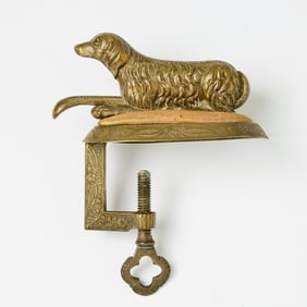 Cast and Stamped Brass Dog Sewing Clamp