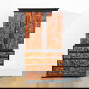 William & Mary Mulberry Veneer and Part-Ebonized Bureau Bookcase