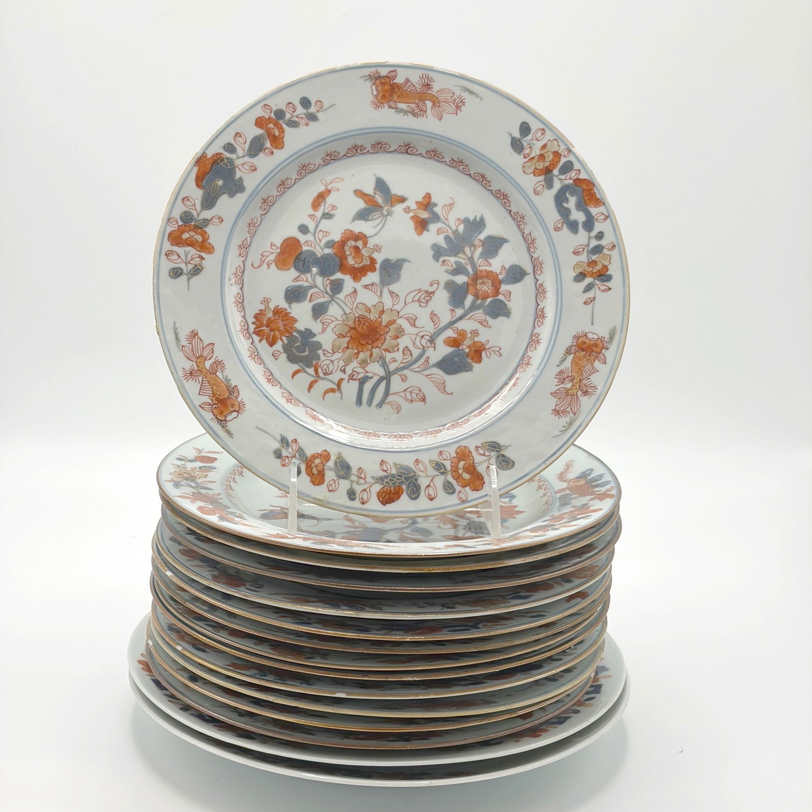 Set of Thirteen Chinese Export Porcelain Plates (1 of 17)