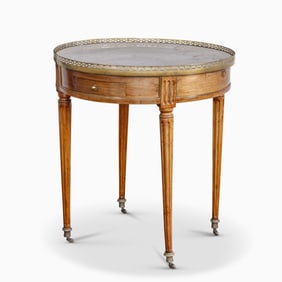 Directoire Mahogany and Gilt-Bronze Bouillotte Table
